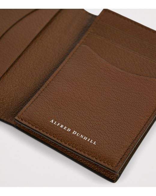 Dunhill Black Leather Century Card Holder for men