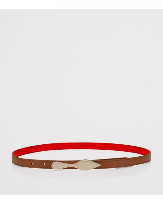 Christian Louboutin Brown Bettina Leather Reversible Belt