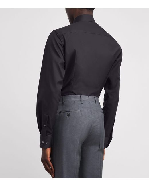 Eton of Sweden Blue Cotton Dobby Contemporary Fit Shirt for men