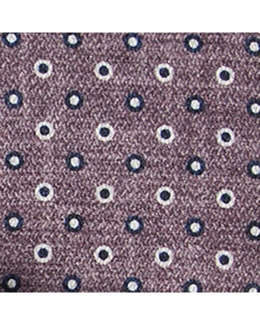 Brunello Cucinelli Purple Silk Spotted Pocket Square for men