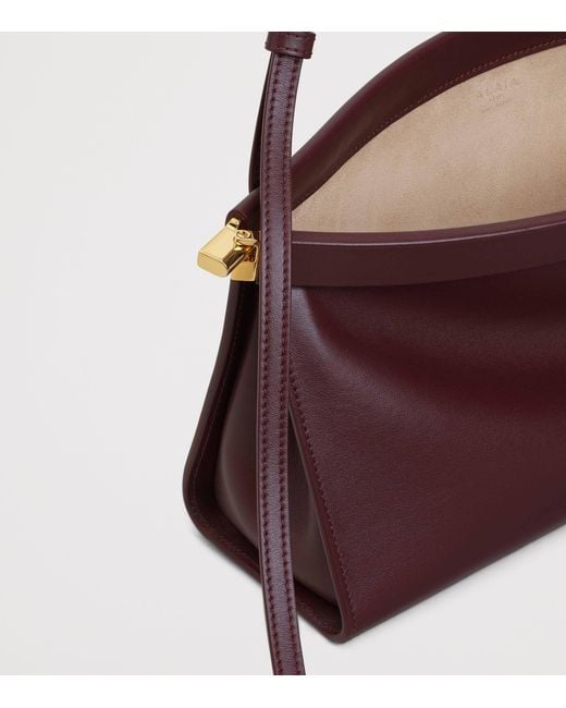 Alaïa Purple Medium Leather Le Click East West Shoulder Bag