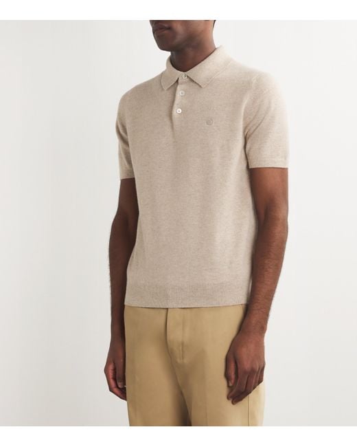 Harrods Natural Cashmere Polo Shirt for men
