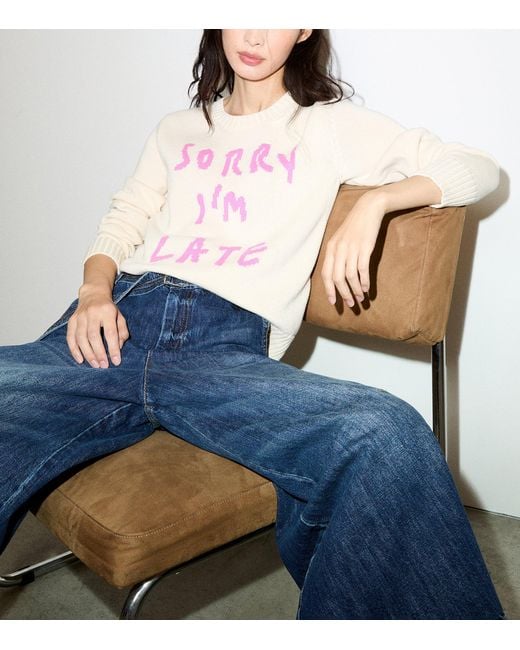 MAX&Co. Pink Cotton Slogan Sweater