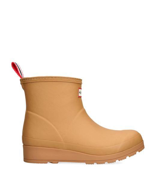 Hunter Brown Insulated Play Short Wellington Boots