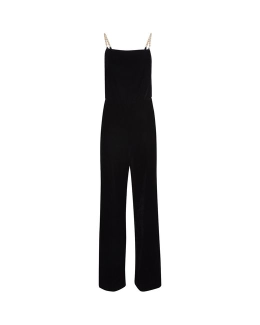 Sandro Black Velvet Jumpsuit