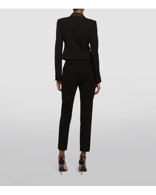 Dolce & Gabbana Black Wool High-Waisted Trousers