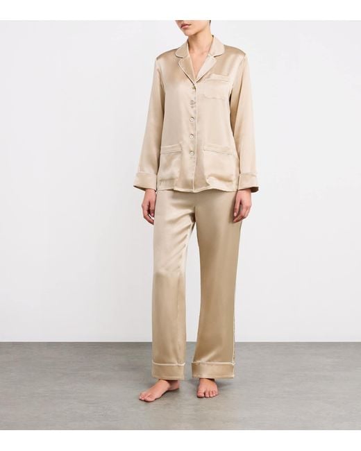 Olivia Von Halle Natural Silk Coco Pyjama Set