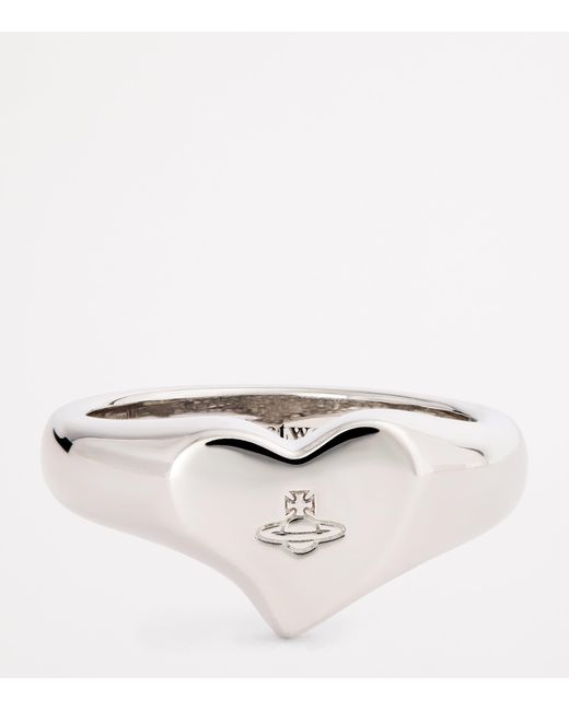 Vivienne Westwood White Sterling Marybelle Ring for men