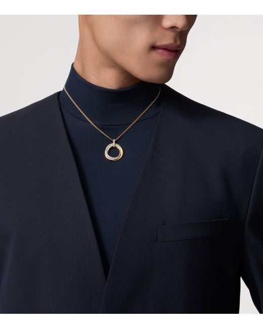 Cartier Metallic Large, Rose, And Diamond Trinity Necklace
