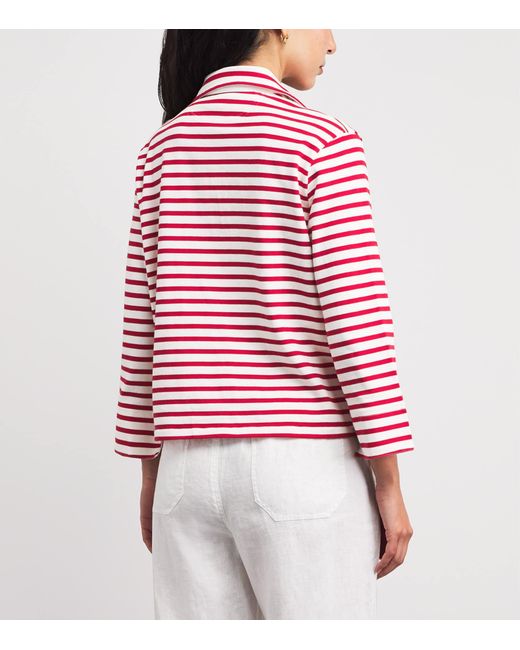 Polo Ralph Lauren Red Cotton Stripe Rugby Shirt