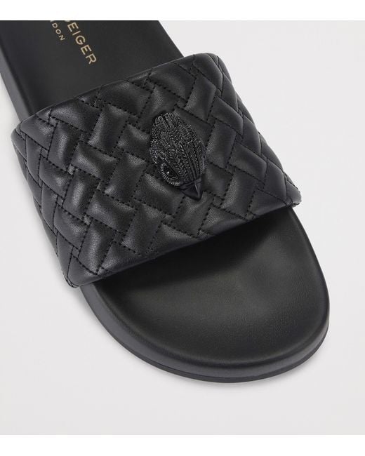 Kurt Geiger Black Meena Eagle Slides for men