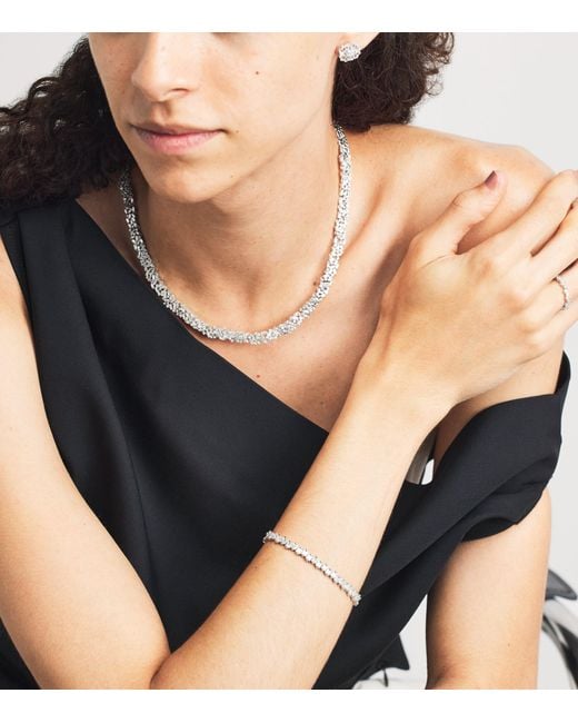 Suzanne Kalan Natural And Diamond Classic Tennis Necklace