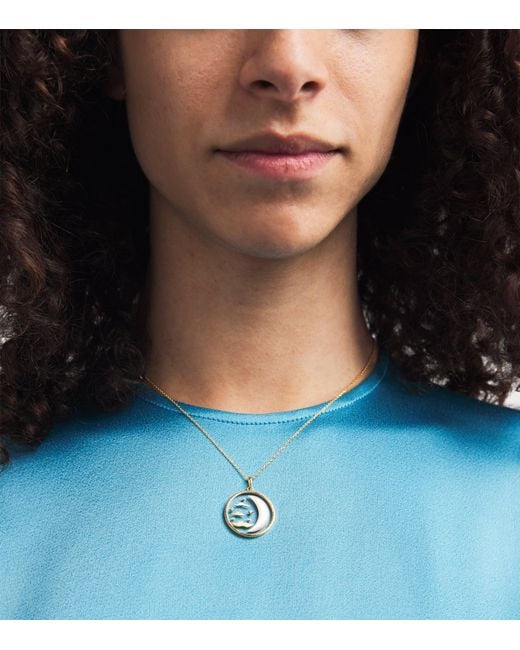L'Atelier Nawbar Metallic Diamond And Pearl N*93 Wish Upon A Moon Necklace