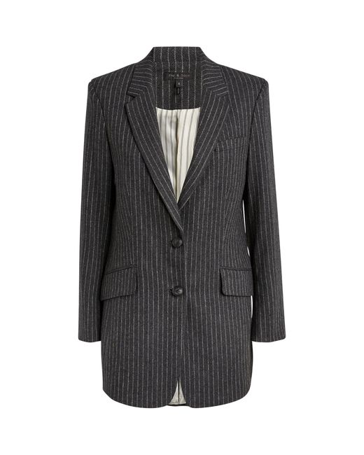 Rag & Bone Pinstripe Charles Blazer in Black Lyst