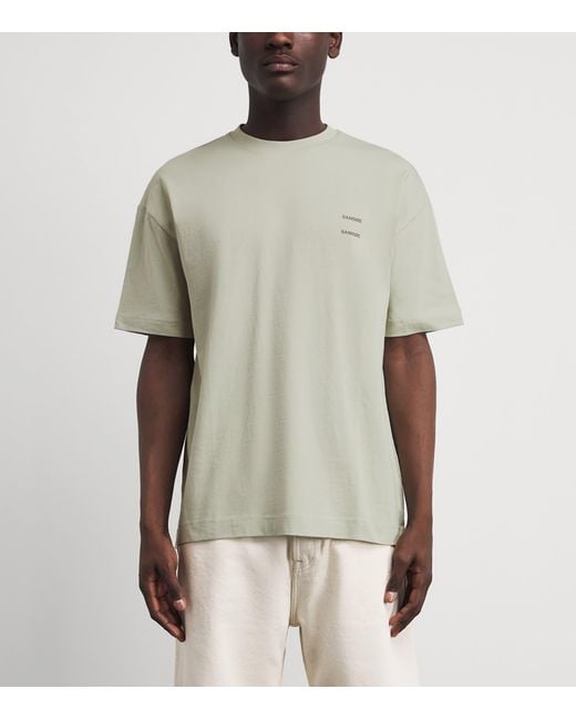 Samsøe & Samsøe Gray Organic Cotton Joel T-Shirt for men