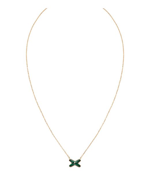Chaumet Metallic Rose Gold, Diamond And Malachite Jeux De Liens Pendant Necklace