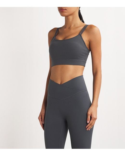 ADANOLA Ultimate Double Strap Sports Bra in Blue | Lyst