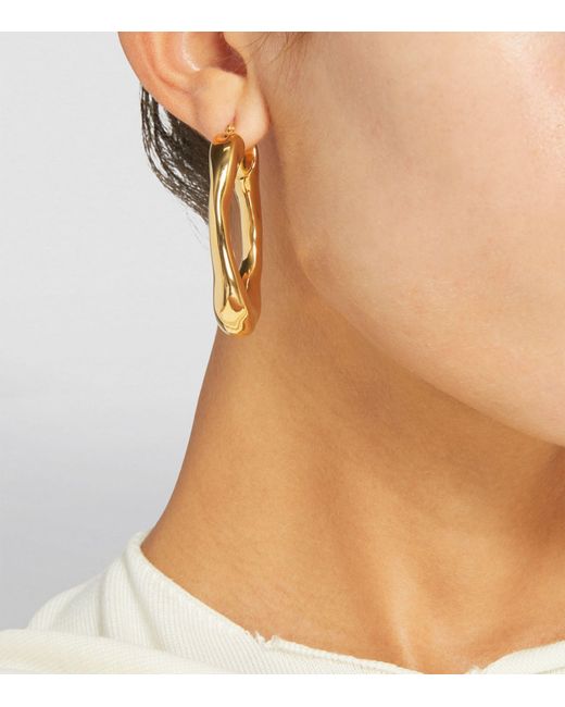 Jil Sander Metallic Large Hoop Earrings