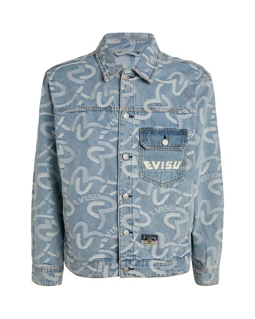 Evisu Blue Seagul Denim Jacket for men
