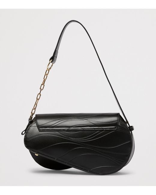 Marina Rinaldi Black Faux Leather Shoulder Bag