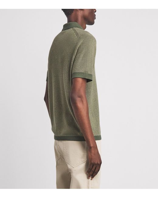 Vince Green Cotton-Cashmere Polo Shirt for men