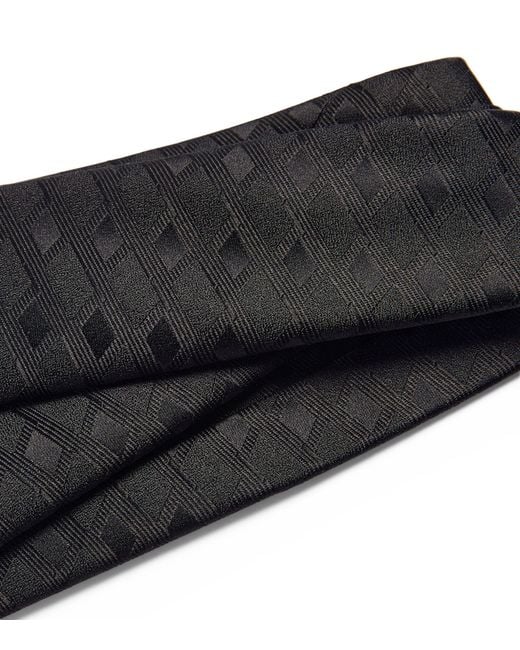 Giorgio Armani Black Silk Jacquard Tie for men