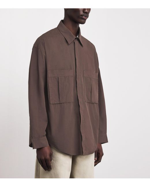 Agolde Brown Organic Cotton Clark Shirt for men