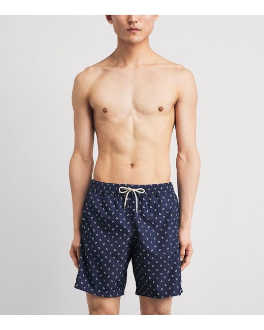 Jacob Cohen Blue Paisley Swim Shorts for men