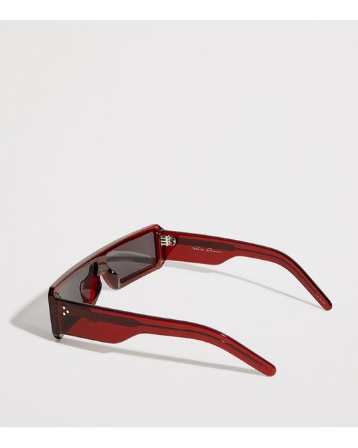 Rick Owens Brown Acetate Geth Sunglasses for men
