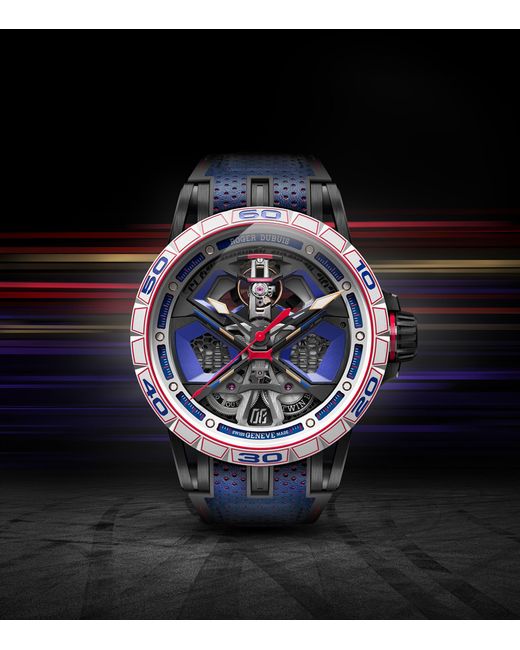 Roger Dubuis Blue Mcf And Titanium Excalibur Spider Huracan Mb Watch
