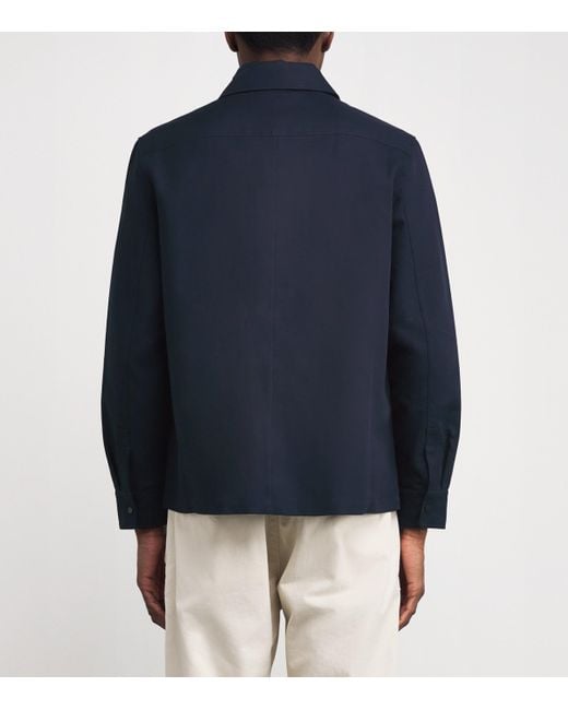 Fusalp Blue Cotton Jaymeo Overshirt for men
