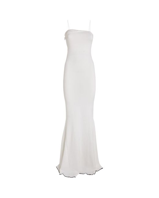 Jacquemus White Folded Aro Gown