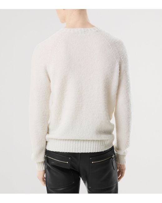 Tom Ford White Silk Crew-Neck Sweater for men