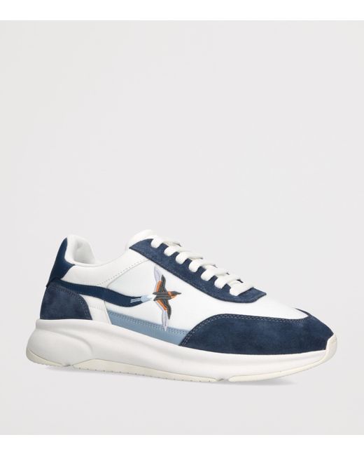 Axel Arigato Blue Suede Genesis Neo Bird Runner Sneakers for men