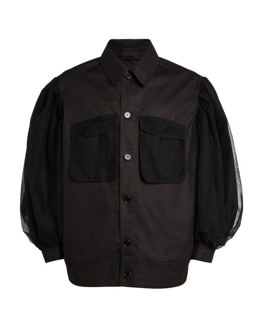 Simone Rocha Black Cotton-blend Puffed-sleeve Jacket for men