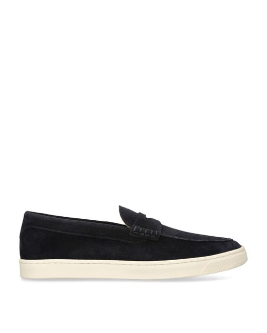 Brunello Cucinelli Black Suede Hybrid Loafers for men