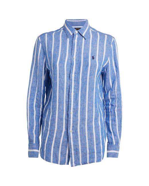 Polo Ralph Lauren Blue Striped Relaxed Shirt