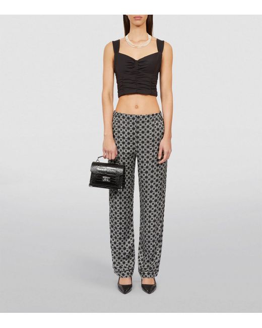The Kooples Gray Chain Print Trousers