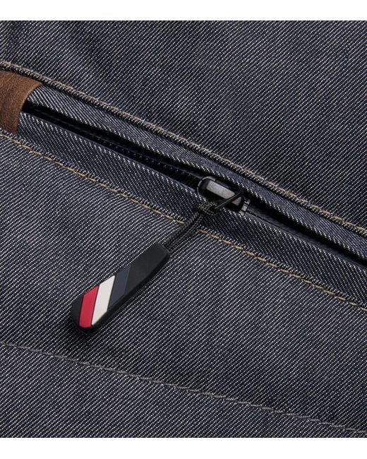 Moncler Blue Down Grenoble Krachan Denim Gilet for men