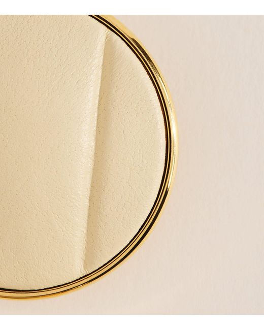 Chloé Natural Leather Pleats Clip-On Earrings