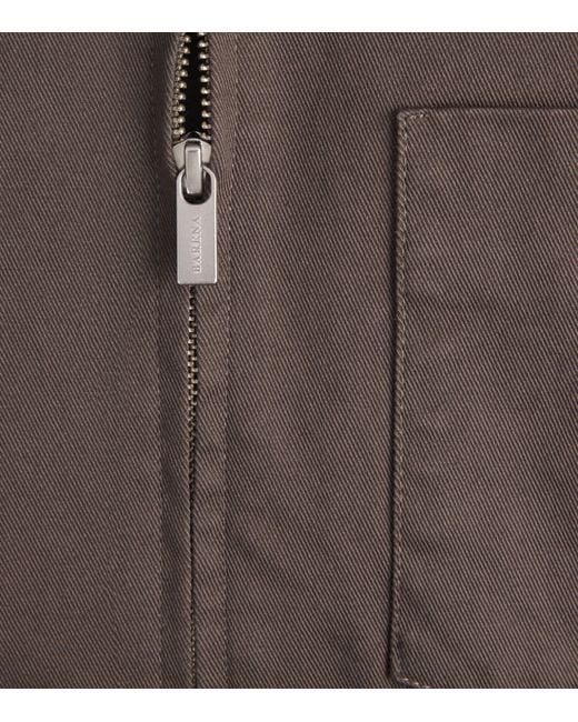 Barena Brown Gabardine Field Jacket for men