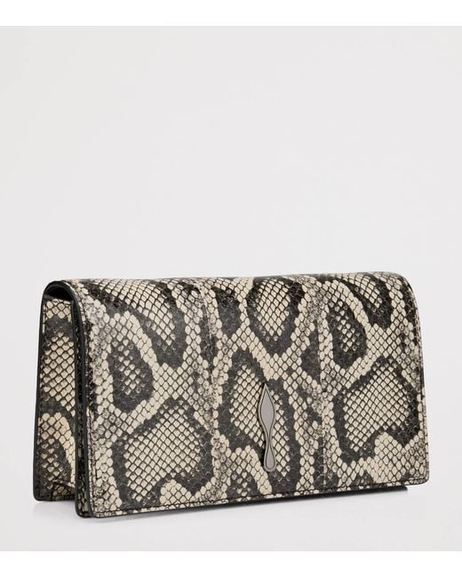 Christian Louboutin Metallic Bettina Snakeskin Clutch Bag
