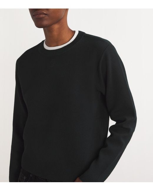 Sandro Black Wool-Blend Sweater