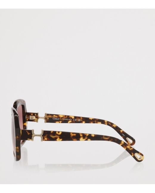 Chloé Brown Ch0301S Rectangle Sunglasses