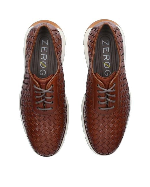 Cole Haan Brown Leather 4.Zerøgrand Oxford Sneakers for men