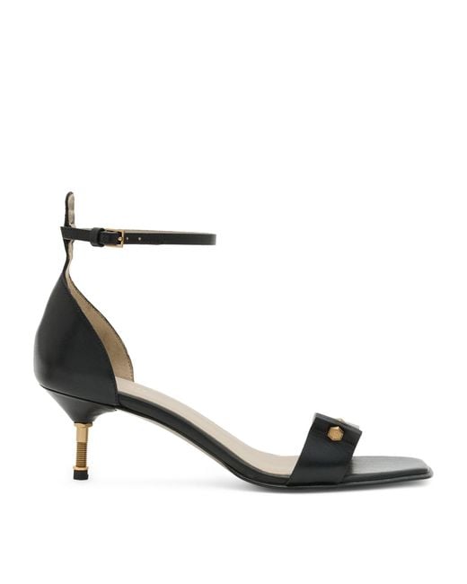 AllSaints Black Gloria Heeled Sandals 55