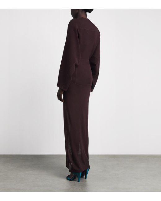 Alaïa Purple Sheer Maxi Dress