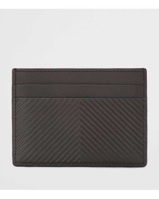 Loewe Black Leather Chevron Card Holder for men