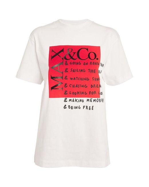 MAX&Co. White X Pietro Terzini Bla Bla Bla T-Shirt