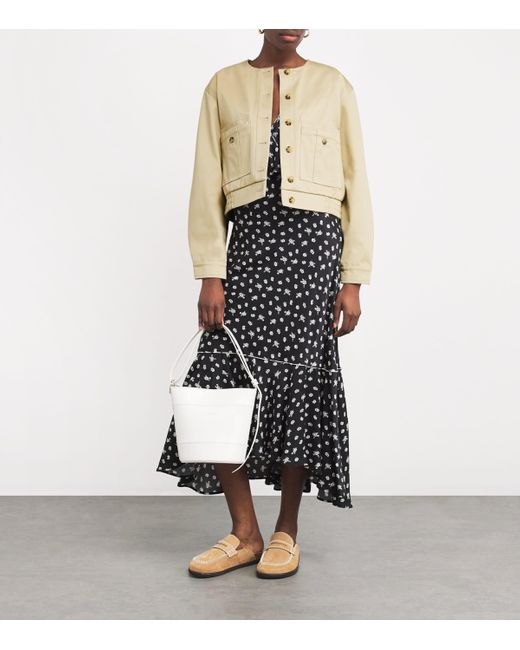 Claudie Pierlot Natural Cotton Cropped Jacket